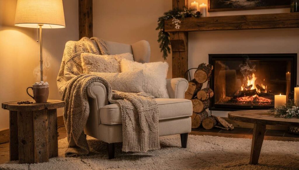 Der perfekte Kuschel-Ecke für den Winter ohne echten Kamin: Danke E.Leclerc